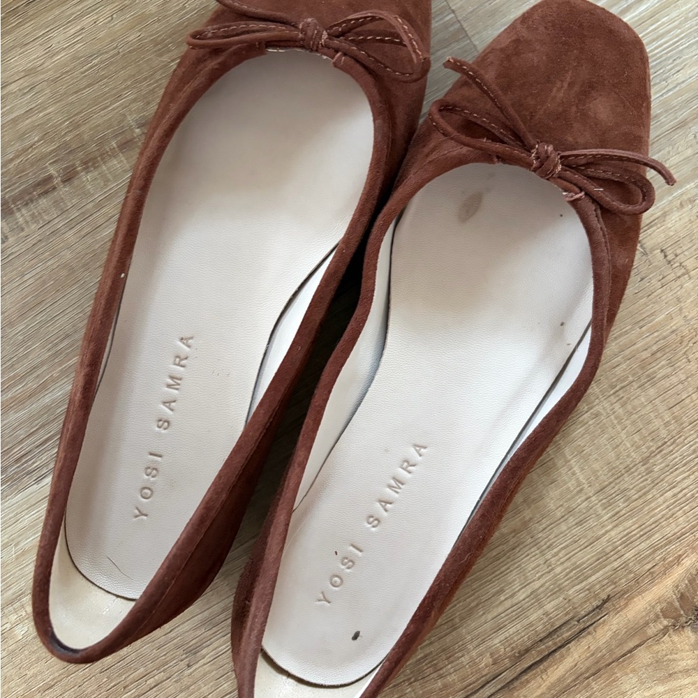 Yosi Samra Women's Tan Suede Loafers